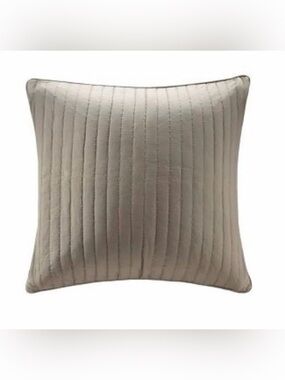 INK+IVYA Camila Quilted Euro Sham Taupe Beige 26 in NEW NIP